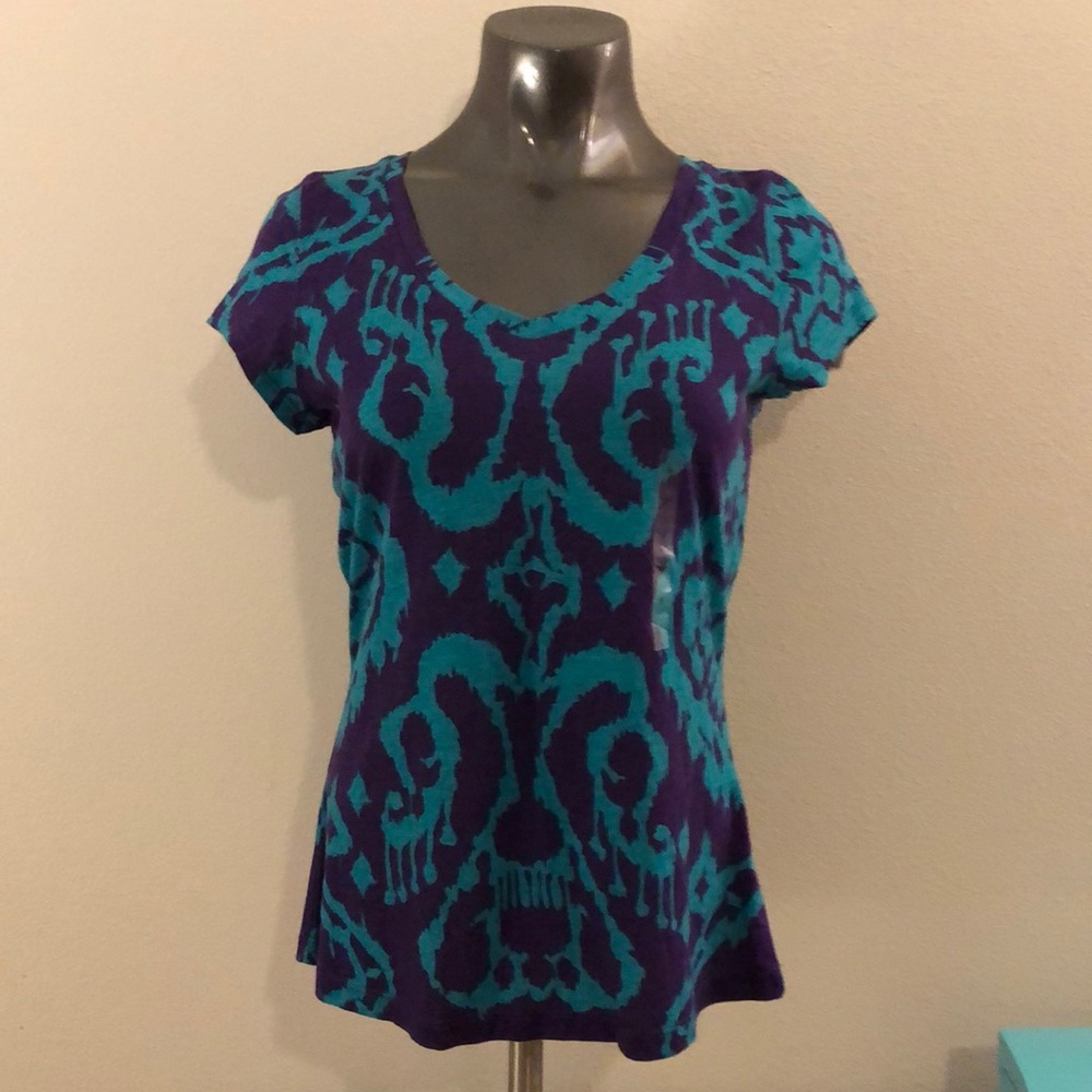 Teal & purple Top